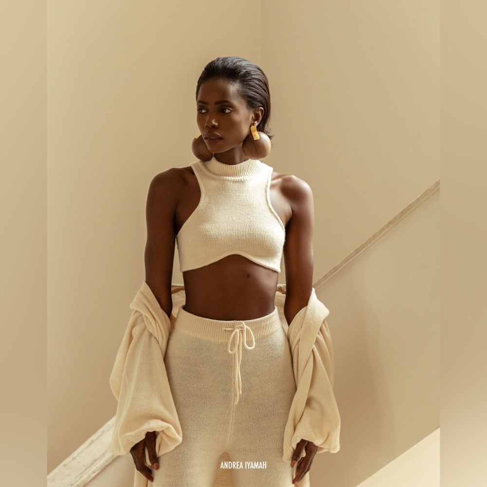 $260 NWT Andrea Iyamah Ally Knit Maxi Sweater